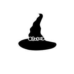 halloween witch hat icon