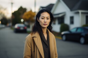 Portrait of a Asian woman on suburb street