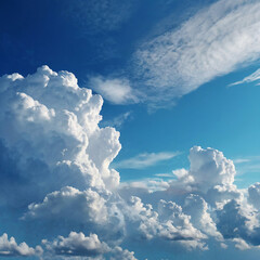 Beautiful blue sky cloudsfor background. Panorama of sky.