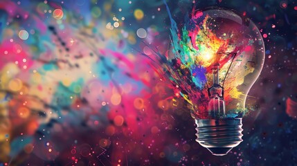 Exploding Light Bulb Symbolizing Breakthrough Innovation