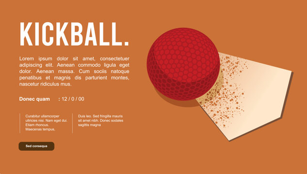 Great attractive editable and memorable kickball poster for competition and tournament event	