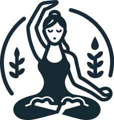 A woman doing yoga vector illustration