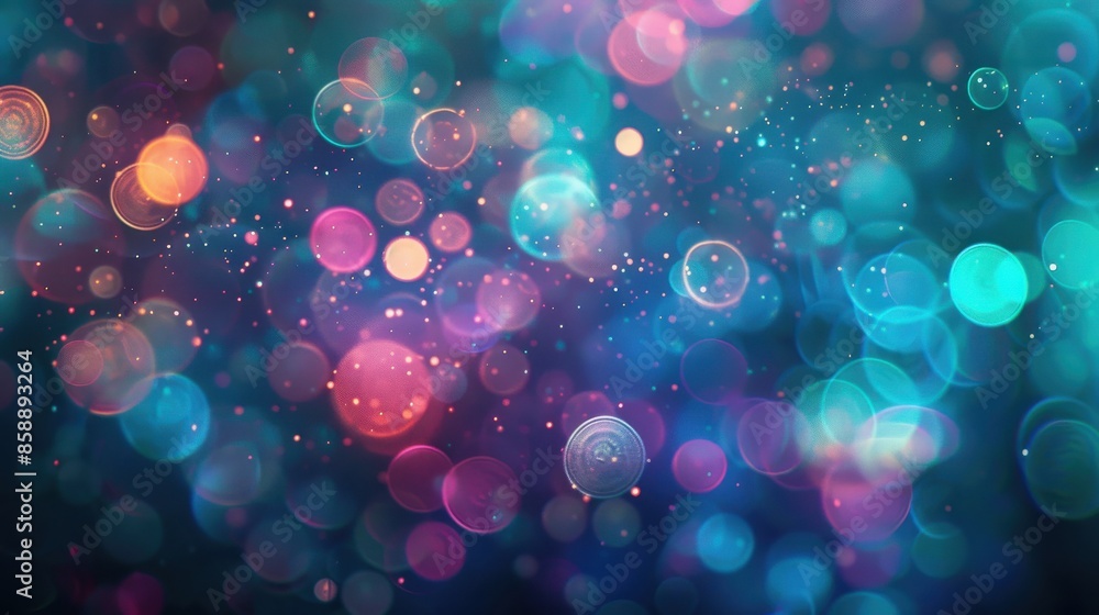 Poster a colorful background with many small circles. the circles are of different colors and sizes. the ba