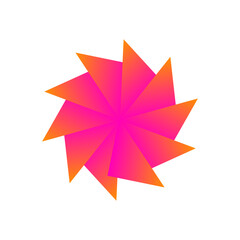 orange magenta purple flower gradient vector 