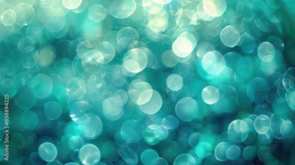Fototapete a blue background with many small blue circles. the circles are of different sizes and are scattered