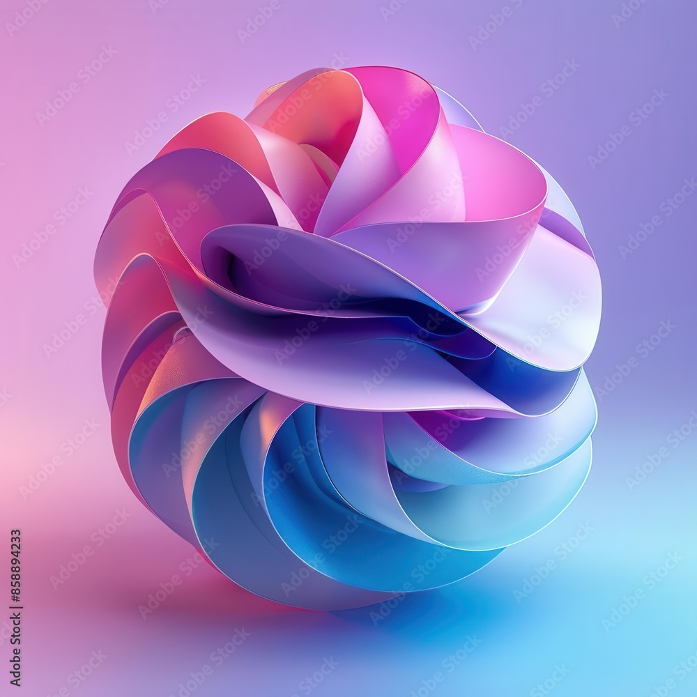Poster paper ball design with a futuristic twist and soft gradient background, ideal for the latest tech up