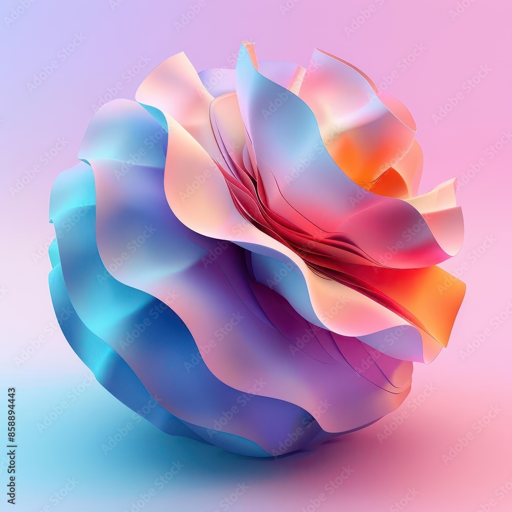 Poster paper ball design with a futuristic twist and soft gradient background, ideal for modern tech articl