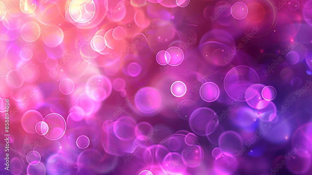 Fototapete a colorful background with many small circles of different sizes. the background is pink and purple.