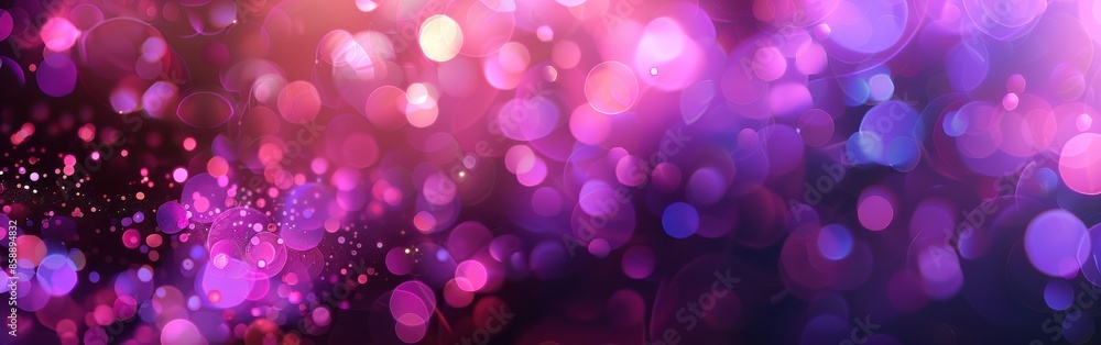 Fototapete a purple background with many small circles. the circles are of different sizes and are scattered th