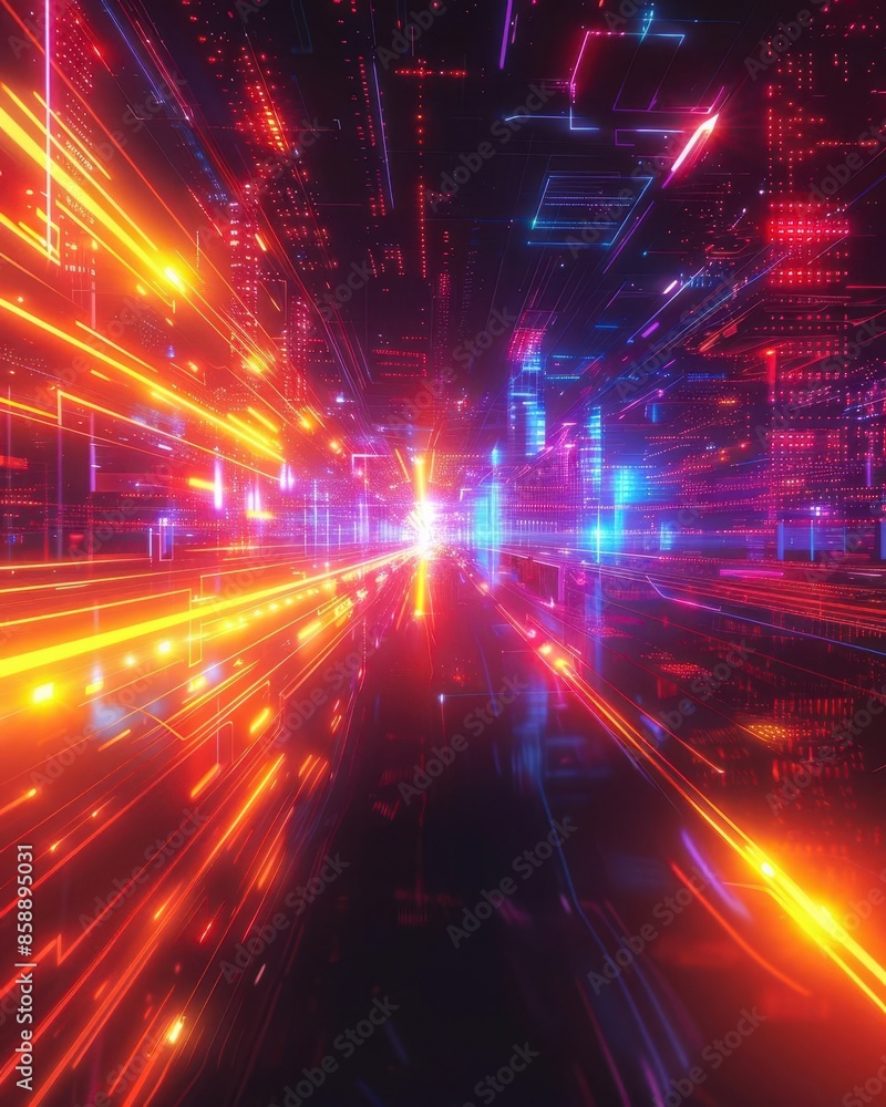 Poster modern futuristic background with subtle gradient colors and hi-tech designs, perfect for tech-centr