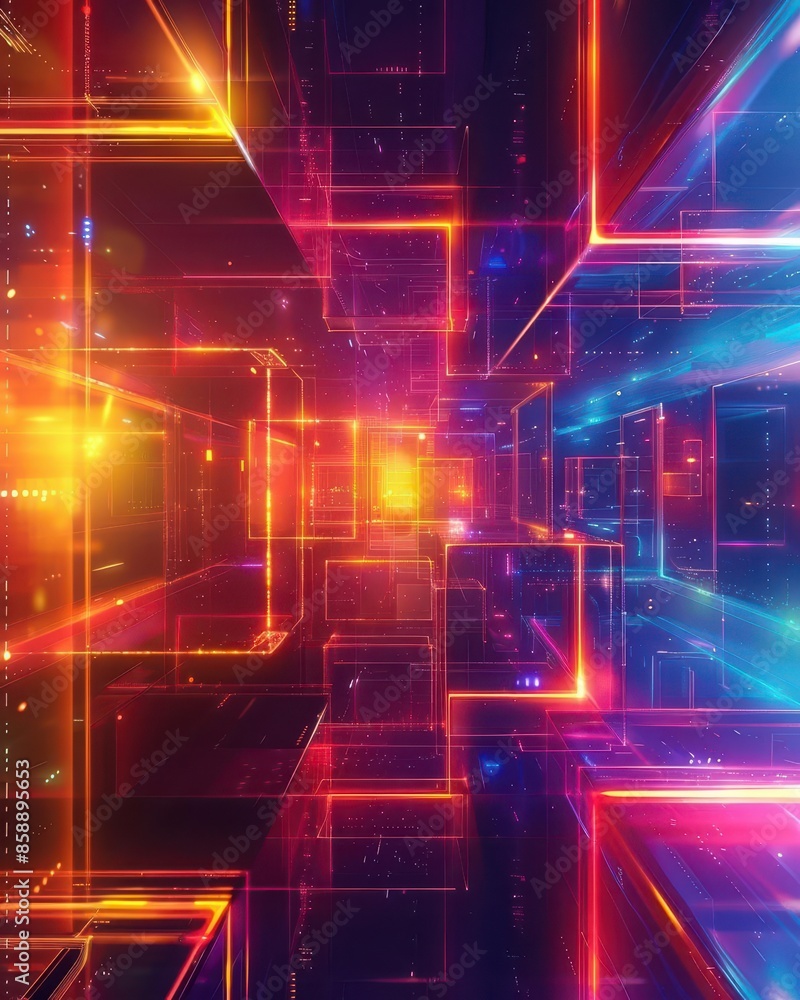 Poster modern futuristic background with subtle gradient colors and hi-tech designs, perfect for showcasing