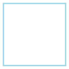 シンプルな正方形の枠（水色）