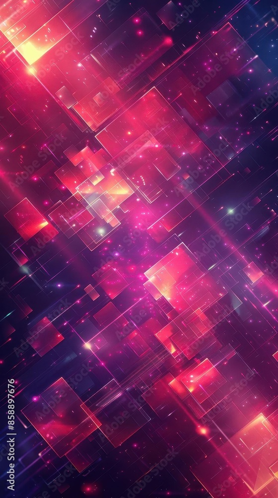 Poster hi-tech and futuristic vertical video background with gradient hues, perfect for creating engaging s