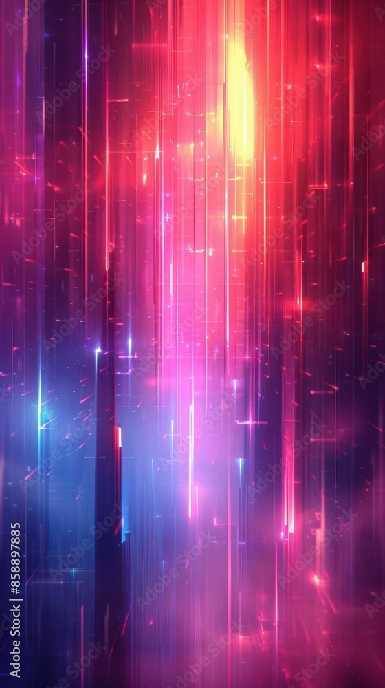 Poster a visually dynamic vertical video background with gradient hues, ideal for cutting-edge social media