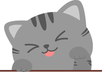 Cute Cats Peaking Illustration