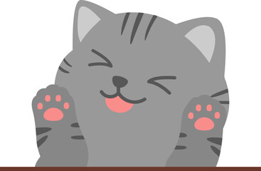 Cute Cats Peaking Illustration