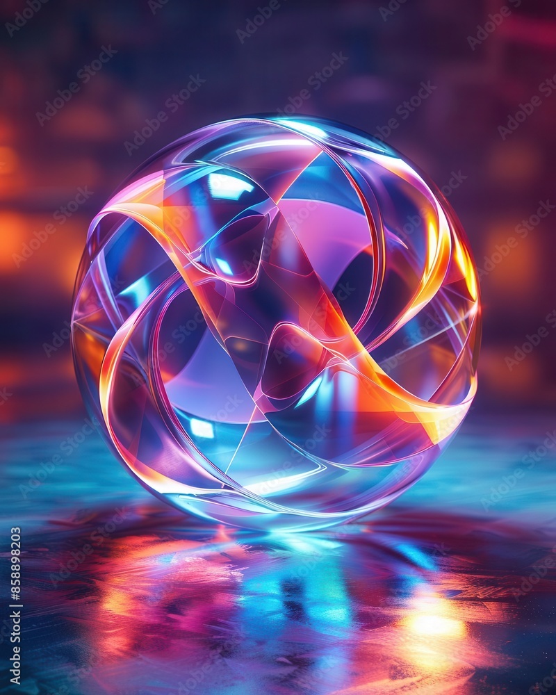 Poster futuristic paper ball design with subtle gradients and hi-tech elements, perfect for modern technolo