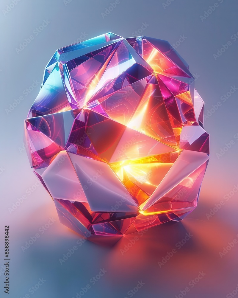 Poster futuristic paper ball design with subtle gradients and hi-tech elements, perfect for modern technolo