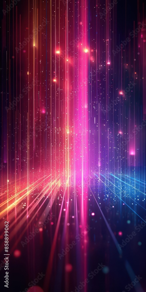 Poster enhance your technology-focused vertical posts with a futuristic and digital background featuring ne