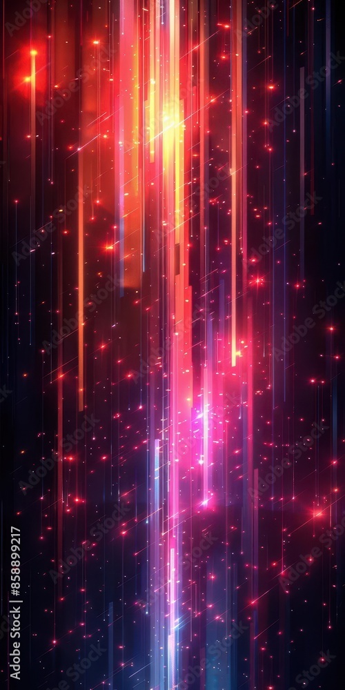 Poster create a modern and digital backdrop featuring vibrant neon gradient hues, perfect for vertical post