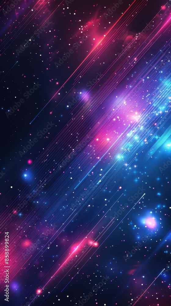 Poster futurism-inspired vertical video background with soft gradients and hi-tech elements, perfect for sh