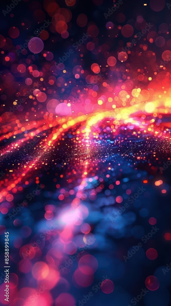Poster futurism-inspired vertical video background with soft gradients and hi-tech elements, perfect for sh