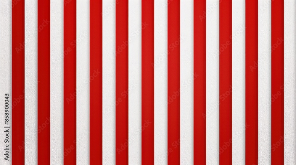 Leinwandbilder a close-up image of a red and white striped pattern background. the stripes are vertical and have a 
