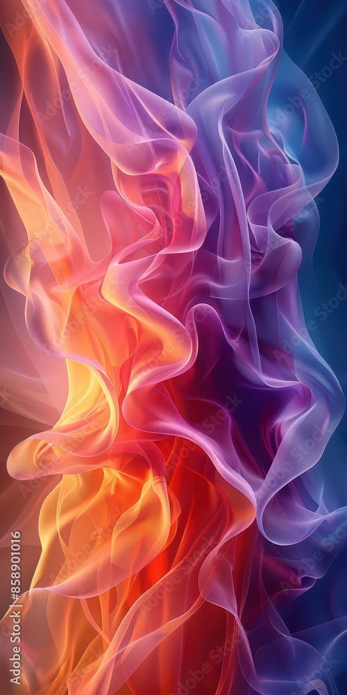 Poster a diy-themed vertical post with intricate designs and gradual color transitions, showcasing the core