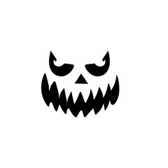 scary halloween face silhouette 