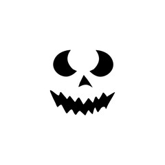 scary halloween face silhouette 