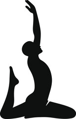 A man doing yoga illustration