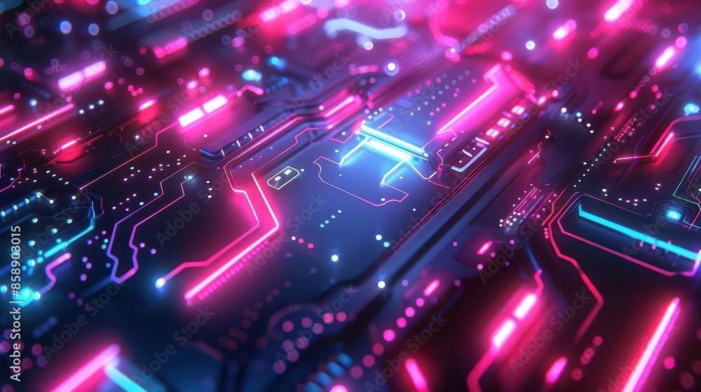 Poster enhance your tech advancements with a cutting-edge futuristic background featuring hi-tech designs a