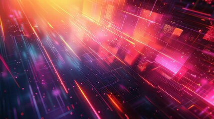Discover a cutting-edge futuristic backdrop with hi-tech designs and gradient hues, ideal for promoting technological advancements.