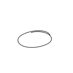 hand drawn doodle ellipses