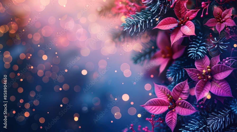 Aufkleber christmas-themed neon gradient background with elegant patterns, ideal for creating festive vertical