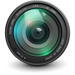 Camera photo lens, 3d icon.