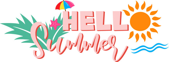 Summer Beach Lettering Typography