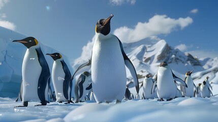 Fototapeta premium Kaiser Pinguine. 