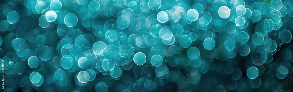Aufkleber a blue background with many small blue circles. the circles are of different sizes and are scattered