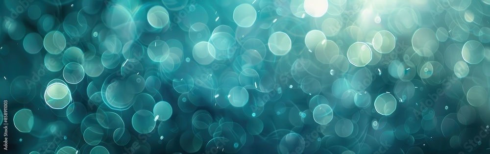 Aufkleber a blue background with many small circles. the circles are of different sizes and are scattered thro