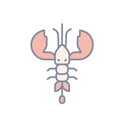 Shrimp vector icon