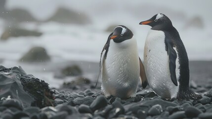 Naklejka premium Kaiser Pinguine. 