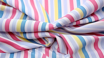 Obraz premium Fabric evoking summer feel in striped seersucker.