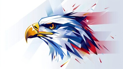 Fototapeta premium Abstract Eagle Head in a Geometric Style