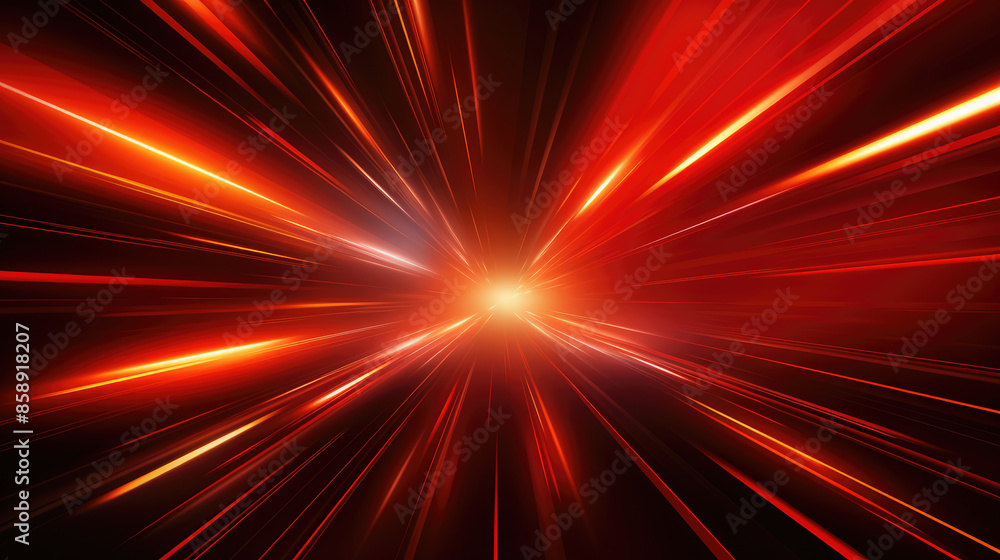Wall mural abstract speed glowing light background banner illustration - speedy motion blur creating flashy pat