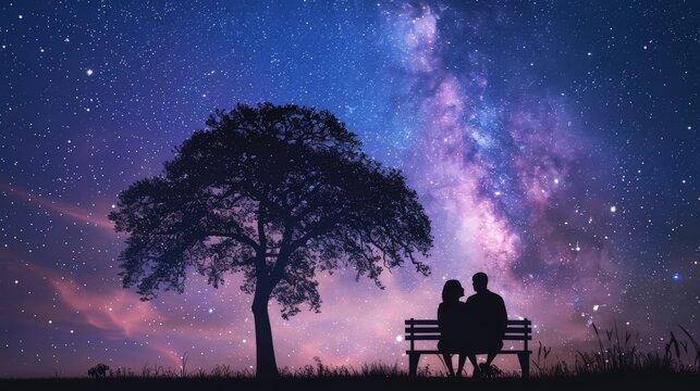 Imagine a heartfelt conversation between two lovers under a starlit sky, sharing their deepest fears and dreams, the intimacy palpable.