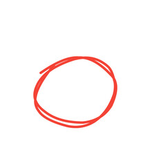 hand drawn red oval