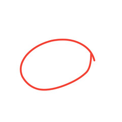 hand drawn red oval