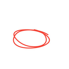 hand drawn red oval