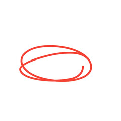 hand drawn red oval